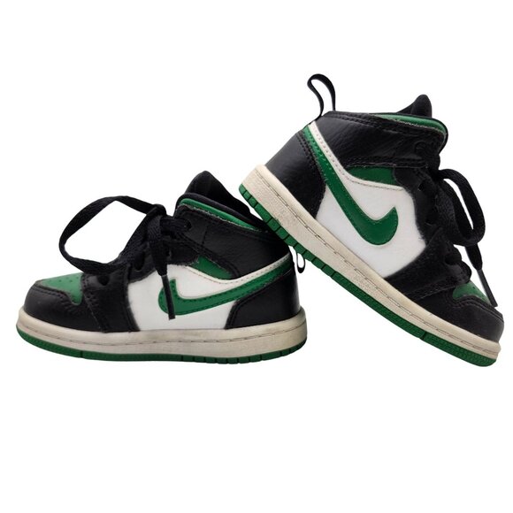 Nike Air Jordan 1 Retro High OG Pine Green Black Childrens Sneakers Size 6C - Picture 2 of 9